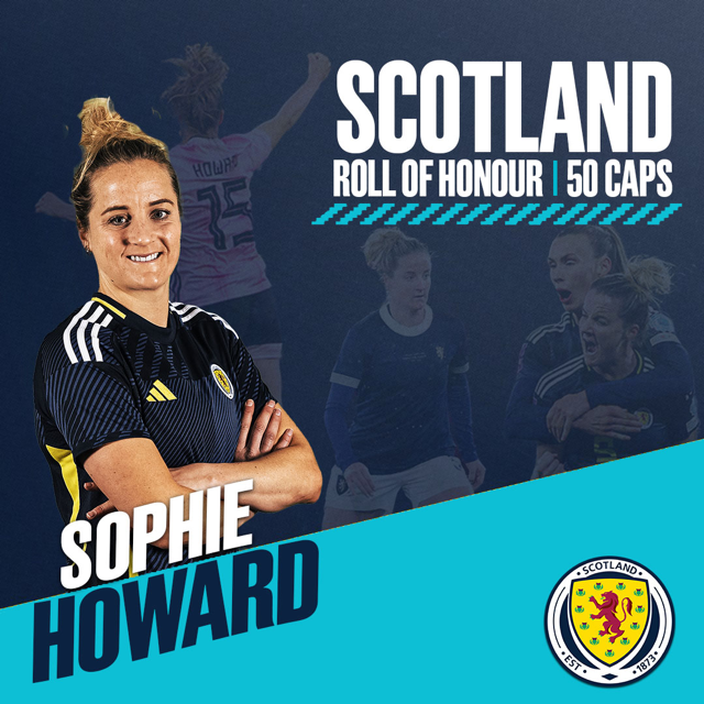 Sophie Howard 50 Caps for Scotland