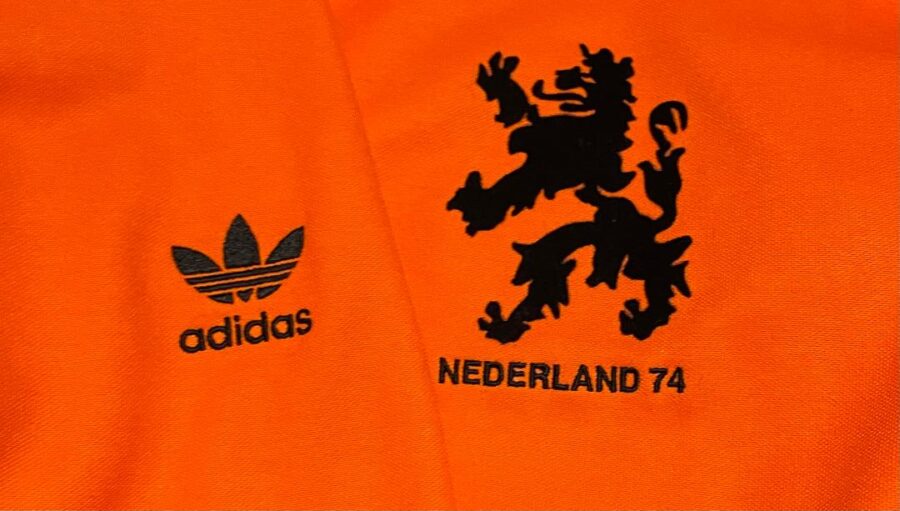 Adidas logo and Netherlands crest