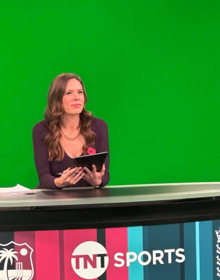 Kate presenting on TNT Sport