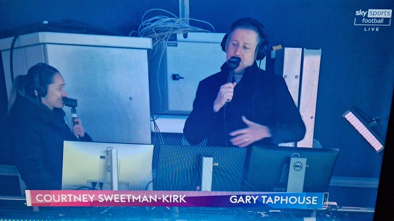 Gary in the commentary box